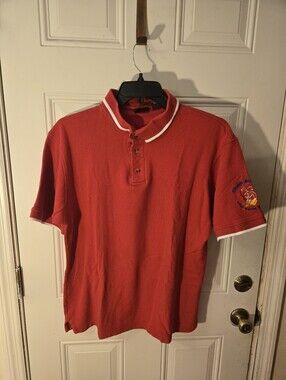 Mens Size XL Collared Shirt Clinton Public Schools Red White New Jersey
